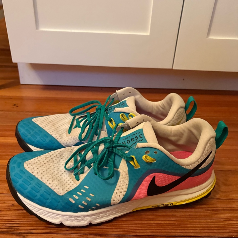 Nike Zoom Wildhorse Sneakers - White, Teal, Pink, Yellow